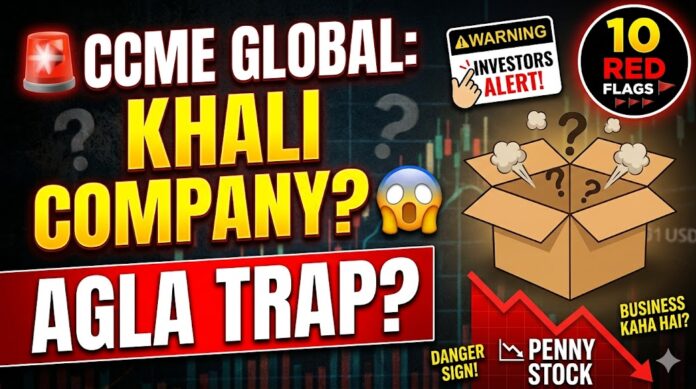 CCME Global share analysis thumbnail showing investor warning and red flag concerns