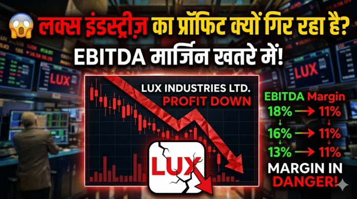 Lux Industries share analysis showing revenue growth but declining EBITDA margin from 9 percent to 6 percent.
