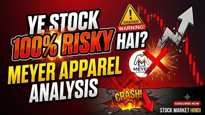 Meyer Apparel share analysis thumbnail showing red flag warning, falling stock chart and investor caution.