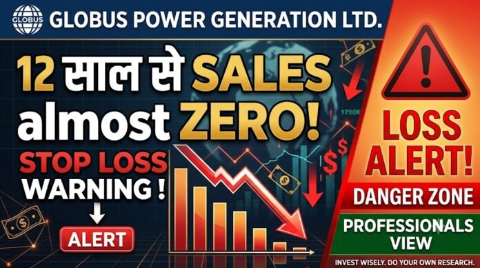 Globus Power Generation share analysis with weak financials and low sales