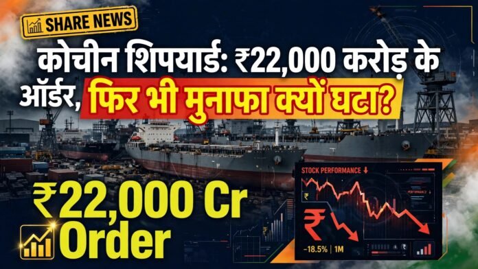 Cochin Shipyard ship repair and vessel maintenance operations.