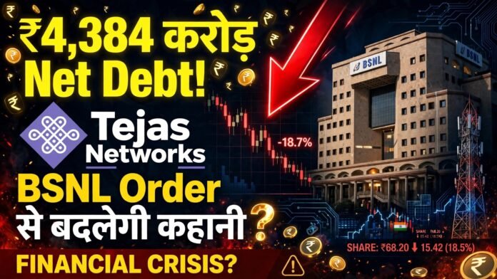 Tejas Networks share analysis thumbnail showing ₹1,537 crore BSNL order and ₹207 crore loss